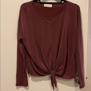 Long sleeve tie shirt